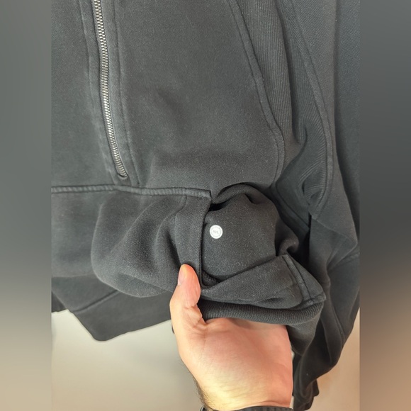 Pre-Owned MD/LG Lululemon Scuba Oversized Half-Zip Hoodie in Black - Picture 9 of 12